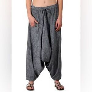 Women made in Nepal cotton small Charcoal Harem pants